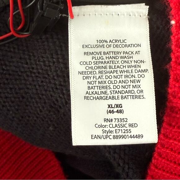 Jolly Sweaters XL Light-Up Dinosaur Disco Ugly Christmas Sweater Holiday - Picture 7 of 8